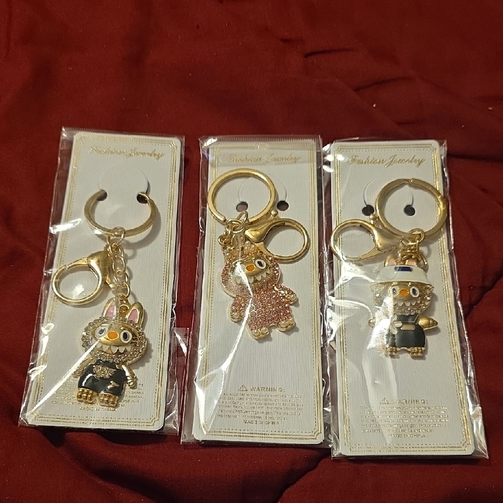 LABUBU Gold Keychain